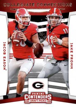 2020 Panini Contenders Draft Picks - Collegiate Connections #15 Jacob Eason / Jake Fromm Front