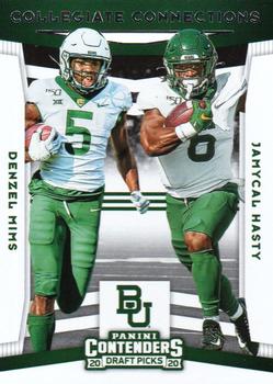 2020 Panini Contenders Draft Picks - Collegiate Connections #16 Denzel Mims / Jamycal Hasty Front