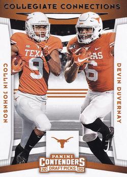 2020 Panini Contenders Draft Picks - Collegiate Connections #18 Collin Johnson / Devin Duvernay Front