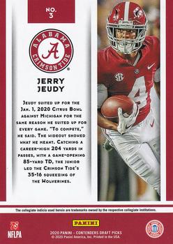 2020 Panini Contenders Draft Picks - Game Day Ticket #3 Jerry Jeudy Back