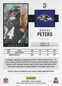 2020 Score - First Down #47 Marcus Peters Back