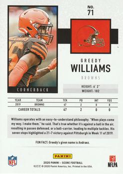 2020 Score - First Down #71 Greedy Williams Back