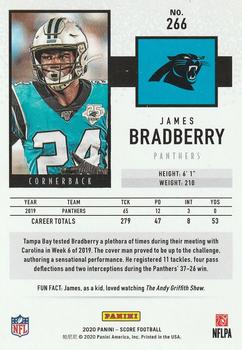 2020 Score - Gold #266 James Bradberry Back
