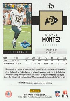 2020 Score - Gold #367 Steven Montez Back
