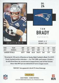 2020 Score - Red #24 Tom Brady Back