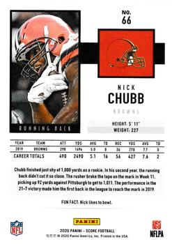 2020 Score - Red #66 Nick Chubb Back