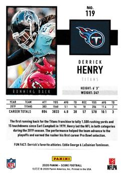 2020 Score - Red #119 Derrick Henry Back