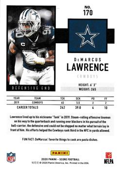 2020 Score - Red #170 DeMarcus Lawrence Back