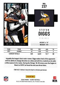 2020 Score - Red #237 Stefon Diggs Back