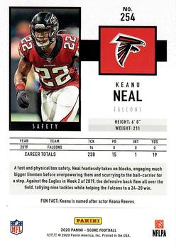2020 Score - Red #254 Keanu Neal Back