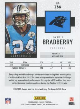 2020 Score - Red #266 James Bradberry Back