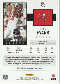 2020 Score - Red #279 Mike Evans Back