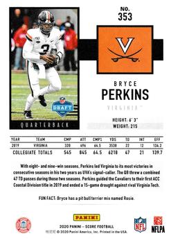 2020 Score - Red #353 Bryce Perkins Back