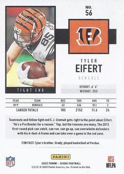 2020 Score - Scorecard #56 Tyler Eifert Back