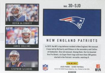 2020 Score - 3D Red #3D-SJD Devin McCourty / Jamie Collins / Stephon Gilmore Back