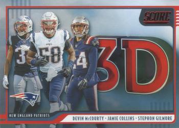 2020 Score - 3D Red #3D-SJD Devin McCourty / Jamie Collins / Stephon Gilmore Front