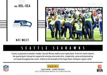 2020 Score - Huddle Up Gold #HDL-SEA Seattle Seahawks Back