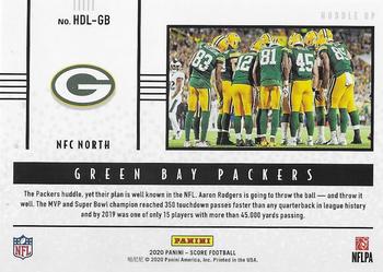 2020 Score - Huddle Up Red #HDL-GB Green Bay Packers Back