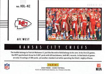 2020 Score - Huddle Up Red #HDL-KC Kansas City Chiefs Back