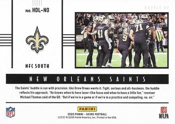 2020 Score - Huddle Up Red #HDL-NO New Orleans Saints Back