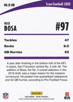2020 Score - In the Zone #IZ-NB Nick Bosa Back
