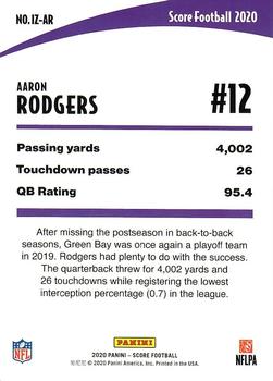 2020 Score - In the Zone Gold #IZ-AR Aaron Rodgers Back