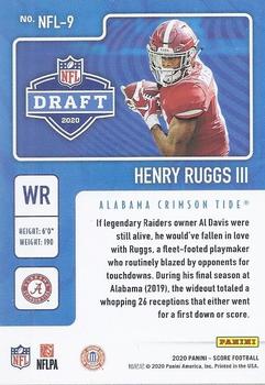 2020 Score - NFL Draft #NFL-9 Henry Ruggs III Back