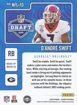 2020 Score - NFL Draft #NFL-13 D'Andre Swift Back