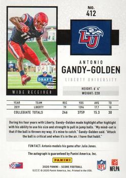 2020 Score - Signatures #412 Antonio Gandy-Golden Back
