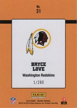 2019 Panini Instant NFL - Rated Rookie Retro #31 Bryce Love Back