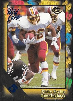1991 Wild Card - NFL Experience Exchange 5 Stripe #126B Ricky Ervins Front