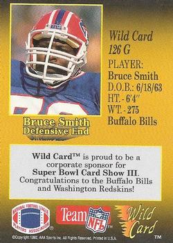 1991 Wild Card - NFL Experience Exchange 5 Stripe #126G Bruce Smith Back