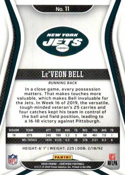 2020 Panini Certified #11 Le'Veon Bell Back