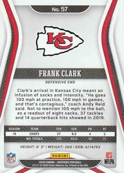 2020 Panini Certified #57 Frank Clark Back