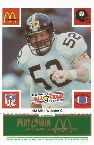 1986 McDonald's All-Star Team - Full Game Pieces: Week 4 Green Tab #NNO Mike Webster Front