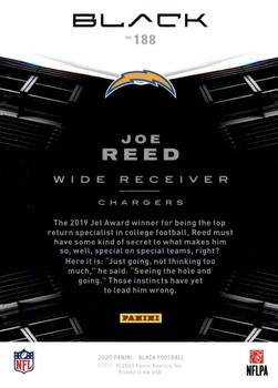 2020 Panini Black #188 Joe Reed Back