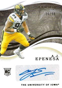 2020 Panini Immaculate Collection Collegiate #46 A.J. Epenesa Front