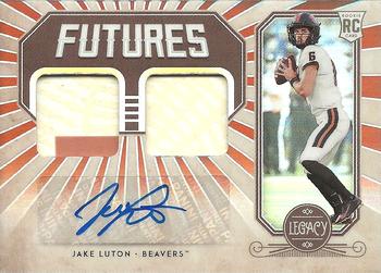2020 Panini Legacy - Futures Dual Patch Autographs Ruby #FD-JL Jake Luton Front