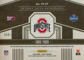 2020 Panini Legacy - Futures Patch Autographs Silver #FP-CY Chase Young Back