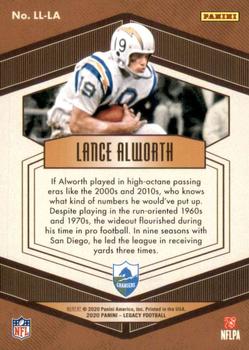 2020 Panini Legacy - Lasting Legacies #LL-LA Lance Alworth Back