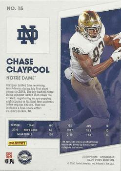 2020 Panini Chronicles Draft Picks - Absolute Rookies Spectrum Blue #15 Chase Claypool Back