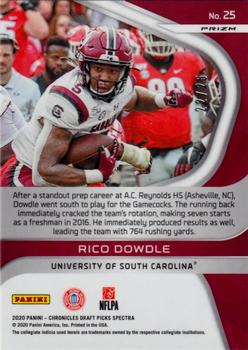 2020 Panini Chronicles Draft Picks - Spectra Draft Picks Mojo #25 Rico Dowdle Back