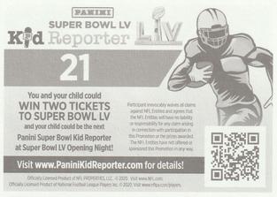 2020 Panini Sticker & Card Collection #21 Super Bowl LIV Back