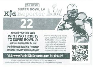 2020 Panini Sticker & Card Collection #22 Super Bowl LIV Back