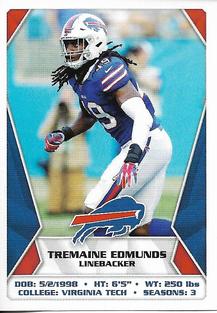 2020 Panini Sticker & Card Collection #48 Tremaine Edmunds Front