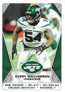 2020 Panini Sticker & Card Collection #96 Avery Williamson Front