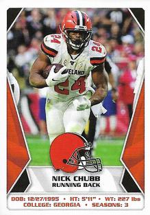 2020 Panini Sticker & Card Collection #138 Nick Chubb Front