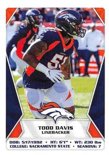 2020 Panini Sticker & Card Collection #242 Todd Davis Front