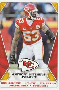 2020 Panini Sticker & Card Collection #258 Anthony Hitchens Front