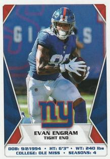 2020 Panini Sticker & Card Collection #318 Evan Engram Front
